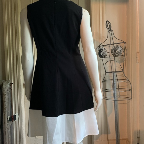 Liz Claiborne black and white color block dress - Picture 3 of 3